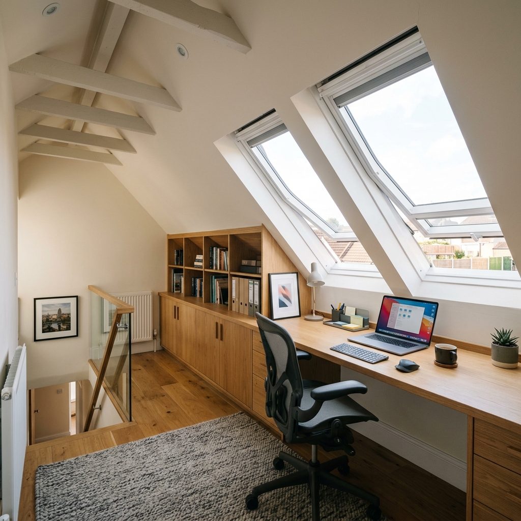 Modern Home Office Loft Conversion Horsforth Leeds